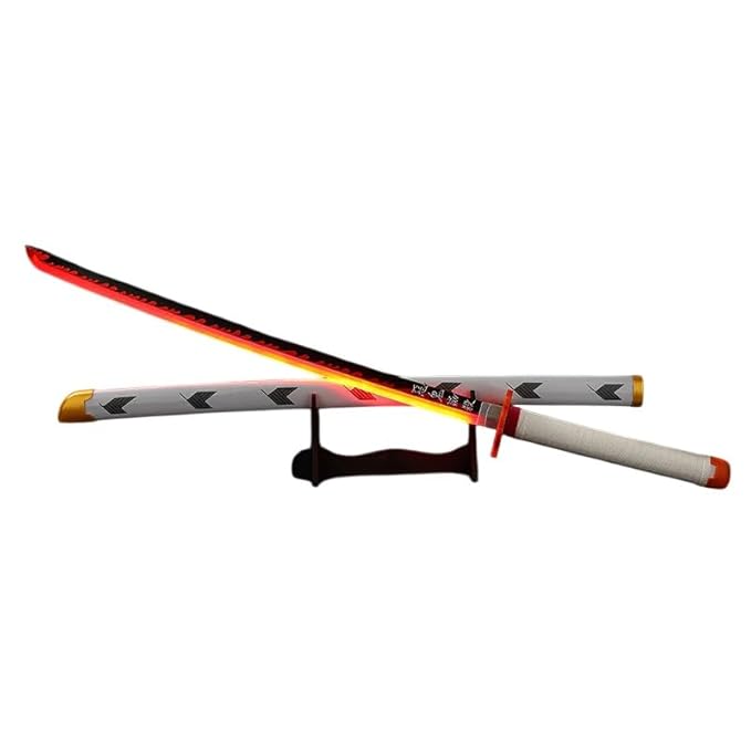 Rengoku Flame Hashira LED Katana – 108cm Premium Demon Slayer Cosplay Sword