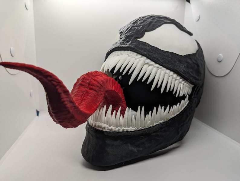 Venom Movie Inspired Mask – Wearable Cosplay Helmet with Extended Tongue (Limited Edition)