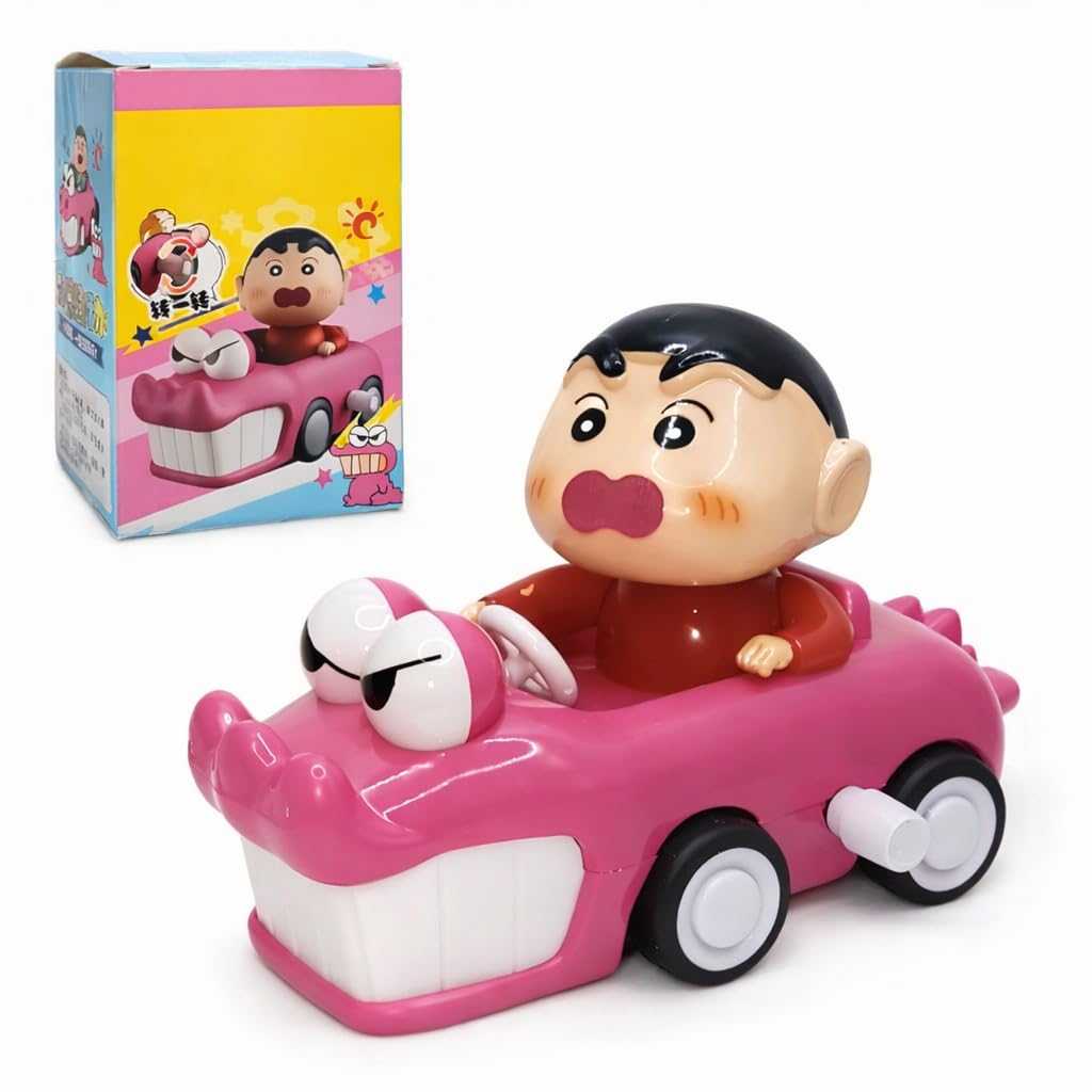 Crayon Shinchan Manual Clockwork Toy Car – Cute Wind-Up Cartoon Toy