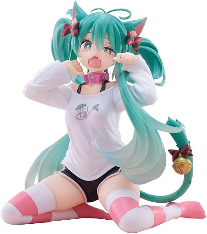 Hatsune Miku Cat Girl Sitting Figure – 10.5cm" Premium Anime PVC Collectible Statue