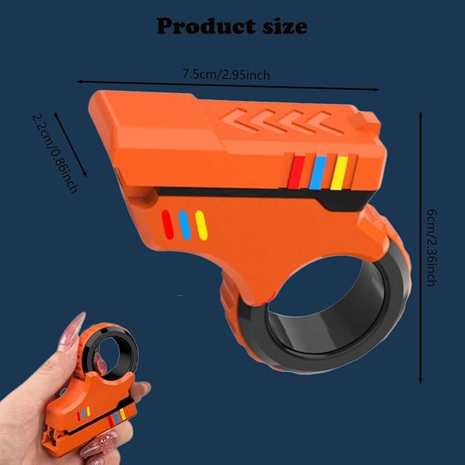 Stress Relief Fidget Slider Toy for Adults – Compact Handheld Desk Fidget (Orange)