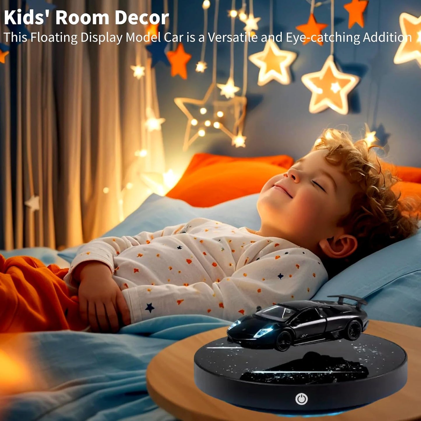 Levitating Car Night Lamp – Floating LED Display with Galaxy Base & Touch Control