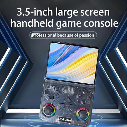 J36 Ultra Handheld Gaming Console – 3.5-Inch IPS HD Display, 64GB Storage & 30,000+ Games