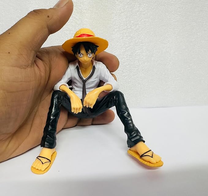 AUTO MT Monkey D. Luffy Sitting Figure – One Piece Car Dashboard & Desk Showpiece