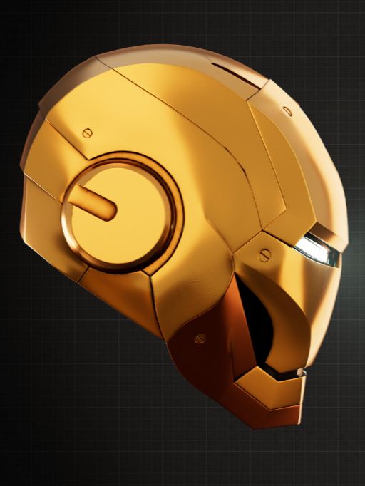 Premium MK-5 Gold Smart Helmet with Touch & Voice Control | Wearable Collector Edition