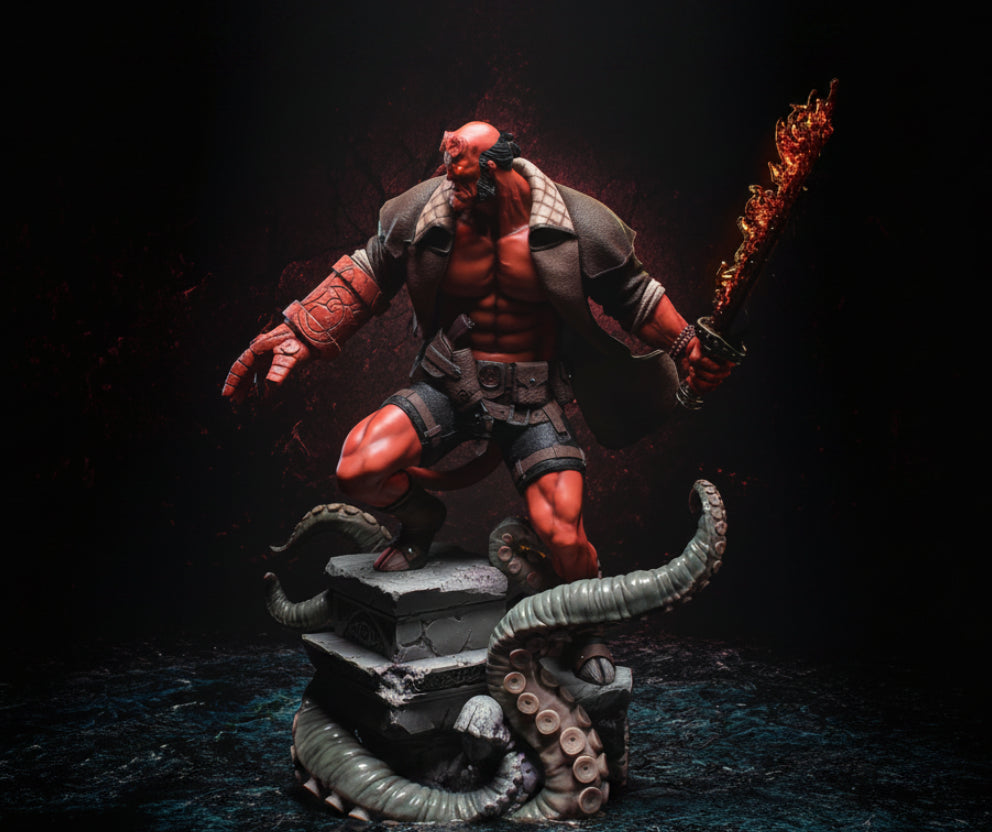 Hellboy Infernal Resin Statue 1/6 Scale – Premium 3D Printed Display Figure