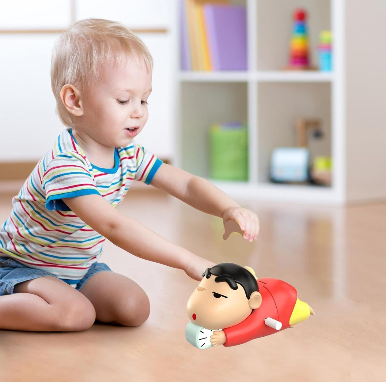 Shinchan Crawling Wind-Up Toy (10cm) – Fun Moving Action Figure for Kids