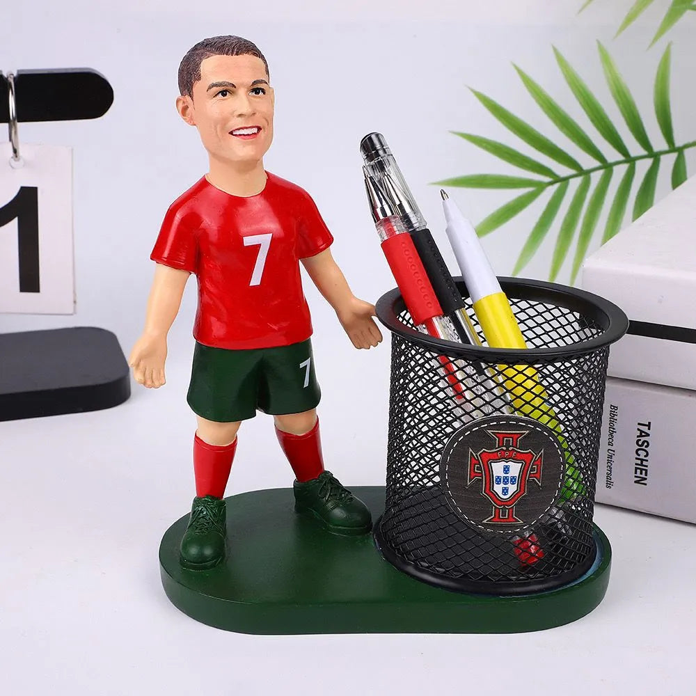 Cristiano Ronaldo Pen Stand – Premium Standing Desk Organizer with Box