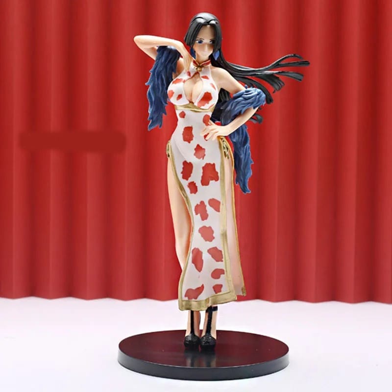 One Piece Boa Hancock 25 CM White Red Dress Figure