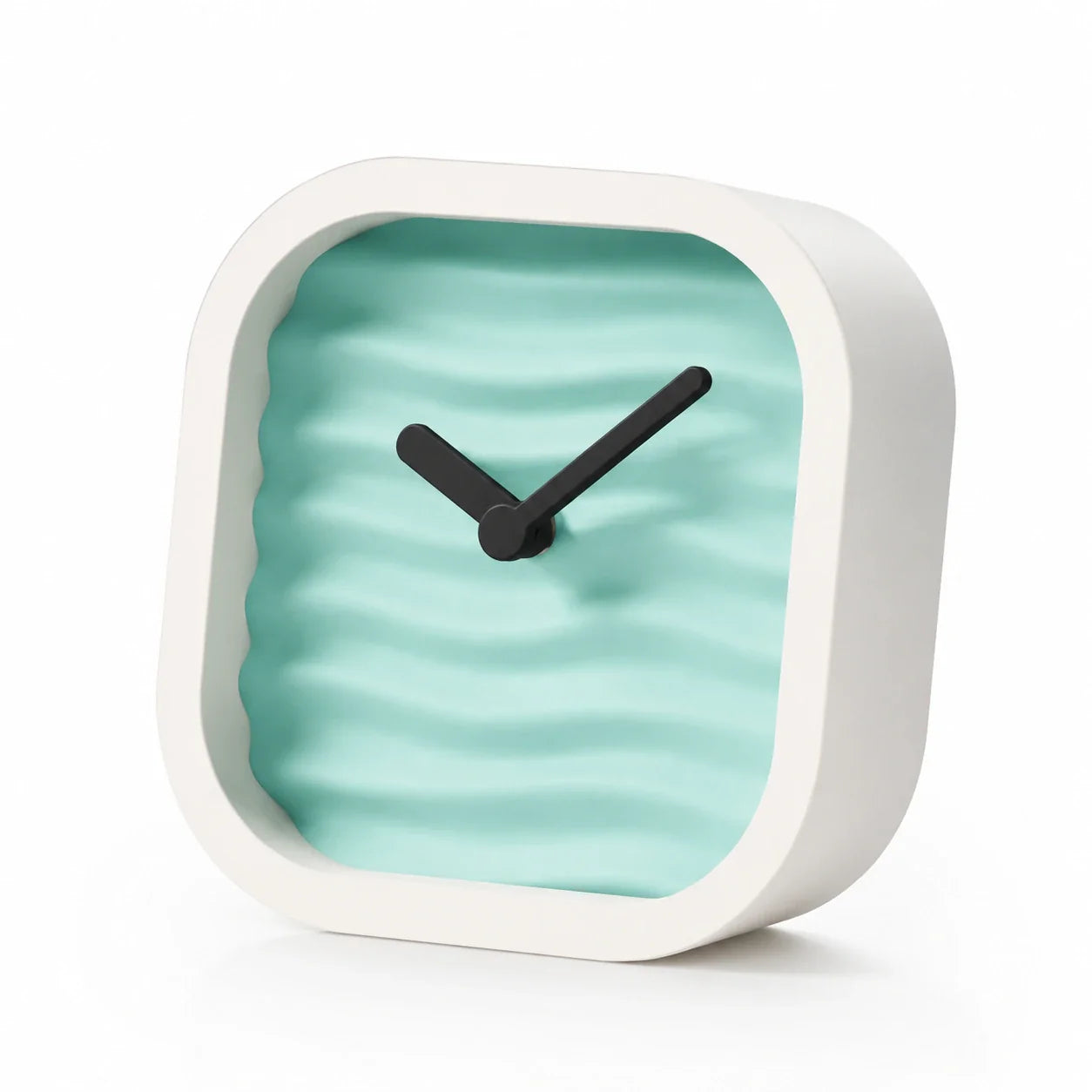 Wavy Desk Clock – Modern Analog Table Clock for Office Desk, Study Table & Home Décor