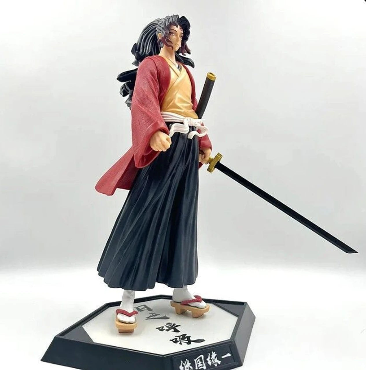 Demon Slayer Yoriichi Tsugikuni Action Figure – 31cm Premium PVC Collectible Statue | Kimetsu no Yaiba Anime Display Figure for Desk, Shelf & Home Decor