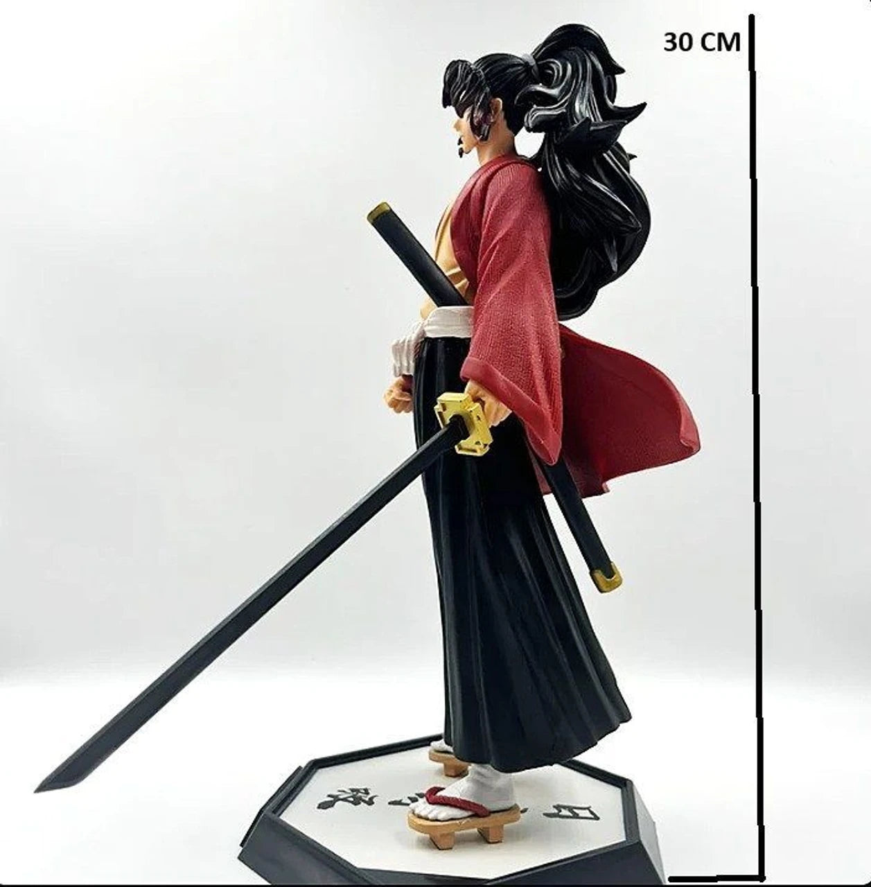 Demon Slayer Yoriichi Tsugikuni Action Figure – 31cm Premium PVC Collectible Statue | Kimetsu no Yaiba Anime Display Figure for Desk, Shelf & Home Decor