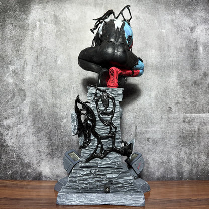 Marvel Symbiotic Spider-Man x Venom LED Action Figure – 38cm Premium PVC Collectible Statue | Light-Up Superhero Display Figure