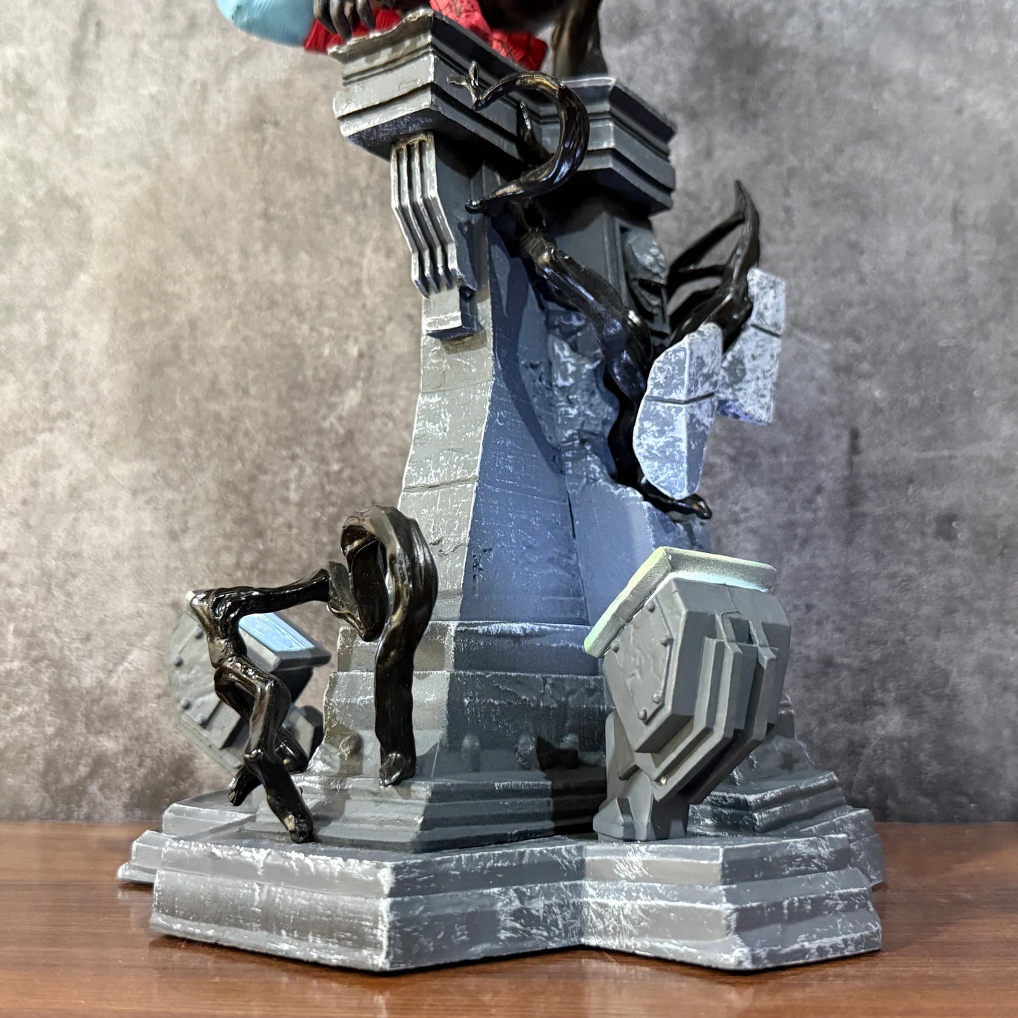 Marvel Symbiotic Spider-Man x Venom LED Action Figure – 38cm Premium PVC Collectible Statue | Light-Up Superhero Display Figure
