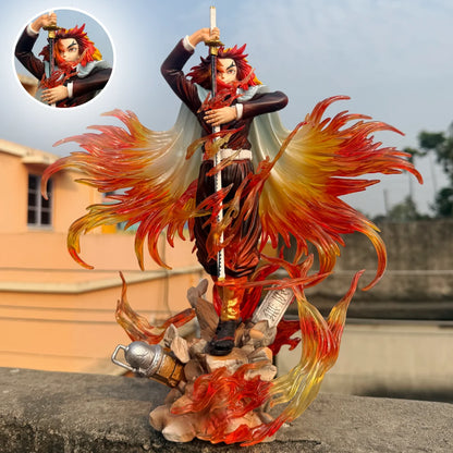 Demon Slayer Kyojuro Rengoku Flame Hashira Action Figure – 31cm Premium PVC Collectible Statue | Kimetsu no Yaiba Anime Display Figure