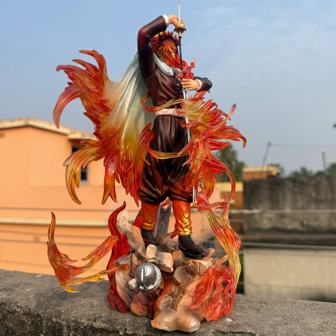 Demon Slayer Kyojuro Rengoku Flame Hashira Action Figure – 31cm Premium PVC Collectible Statue | Kimetsu no Yaiba Anime Display Figure