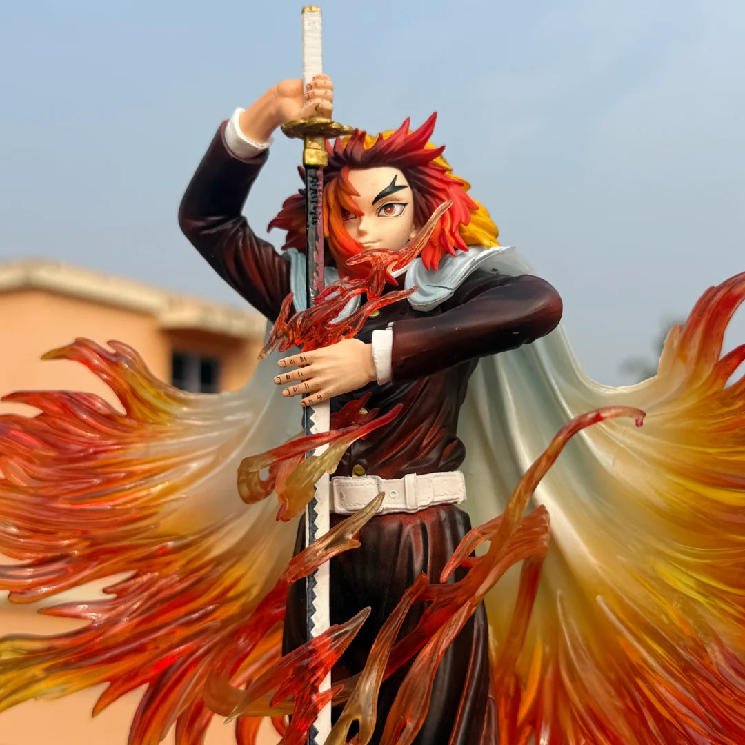 Demon Slayer Kyojuro Rengoku Flame Hashira Action Figure – 31cm Premium PVC Collectible Statue | Kimetsu no Yaiba Anime Display Figure