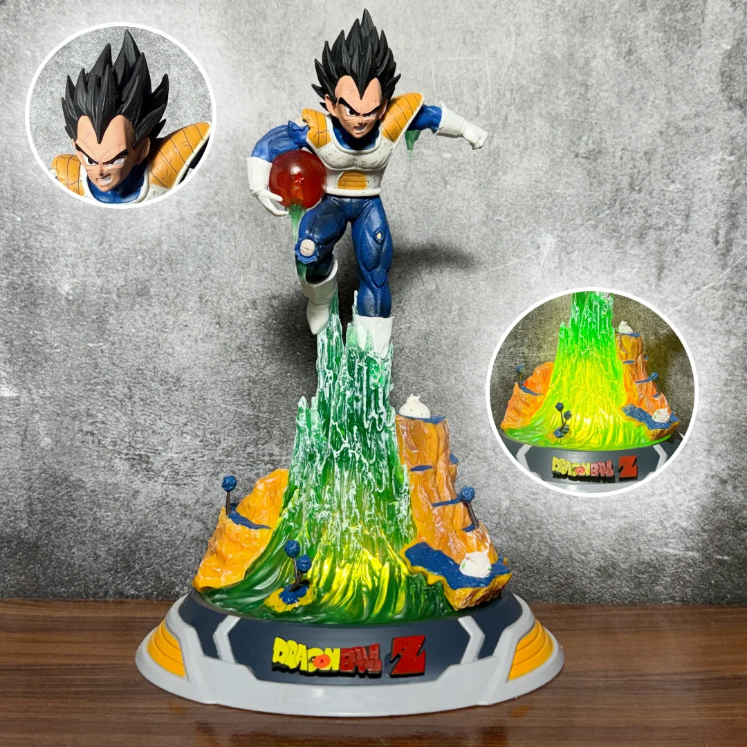 Dragon Ball Z Vegeta Namek Saga LED Battle Attack Action Figure – 25cm Premium PVC Collectible Statue with Light-Up Base
