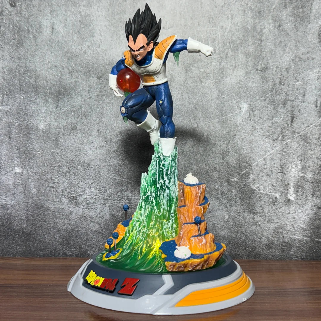 Dragon Ball Z Vegeta Namek Saga LED Battle Attack Action Figure – 25cm Premium PVC Collectible Statue with Light-Up Base