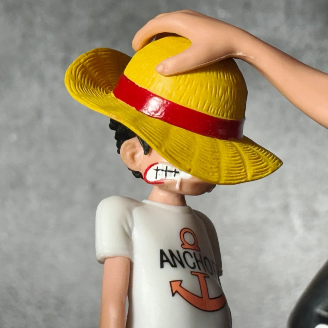 One Piece Luffy & Shanks Iconic Farewell Scene Action Figure – 19cm Premium PVC Collectible Diorama Statue | Anime Display Figure