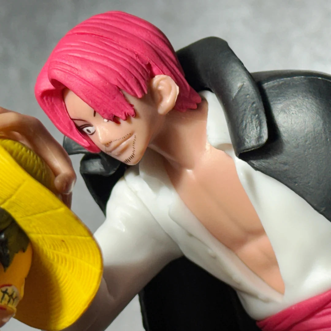 One Piece Luffy & Shanks Iconic Farewell Scene Action Figure – 19cm Premium PVC Collectible Diorama Statue | Anime Display Figure