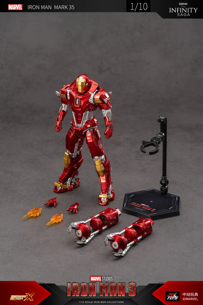 Marvel Iron Man Mark 35 Action Figure – Premium Collectible with Interchangeable Parts