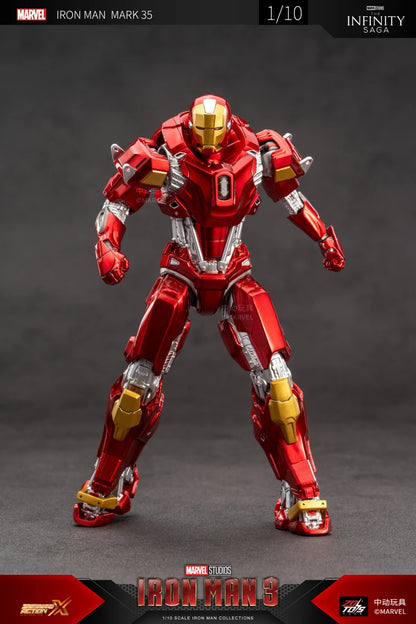 Marvel Iron Man Mark 35 Action Figure – Premium Collectible with Interchangeable Parts