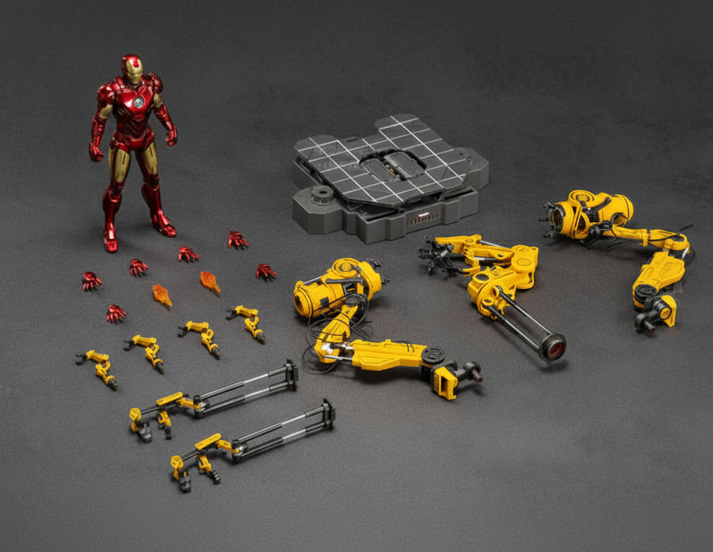 Iron Man MK4 Suit-Up Gantry Action Figure | Marvel Premium Collector Edition ✨