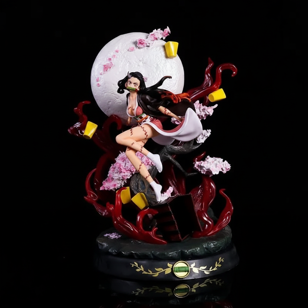 Nezuko Moonlight Blossom Premium Anime Figure – 45cm Collectible Display Statue