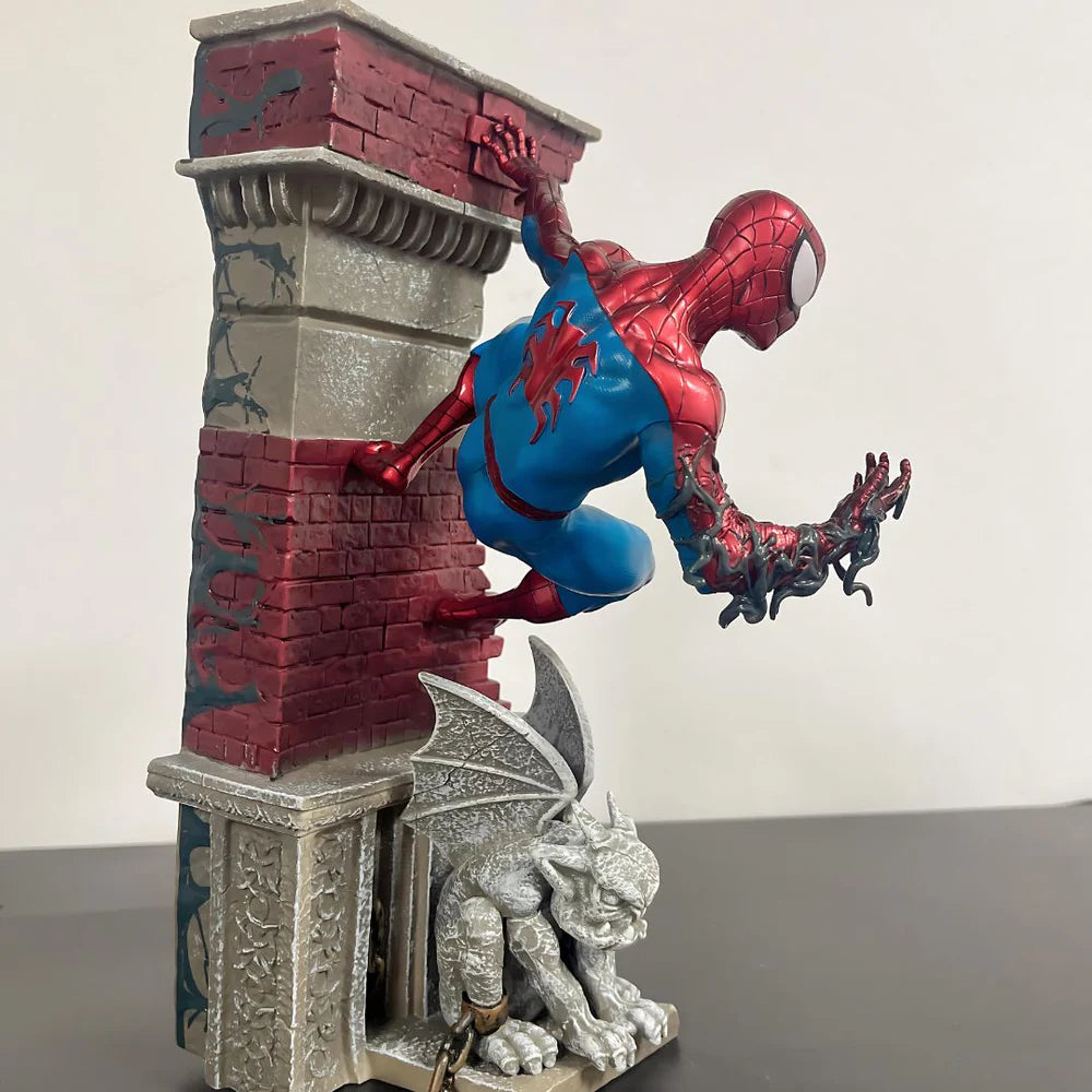 Spider-Man Wall Climbing Premium Action Figure – 30cm Collector's Display Statue