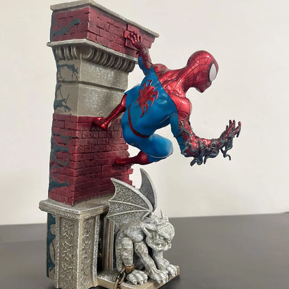 Spider-Man Wall Climbing Premium Action Figure – 30cm Collector's Display Statue