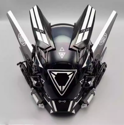 Cyberpunk Predator Helmet – LED Light-Up Halloween Cosplay Mask (Limited Edition)
