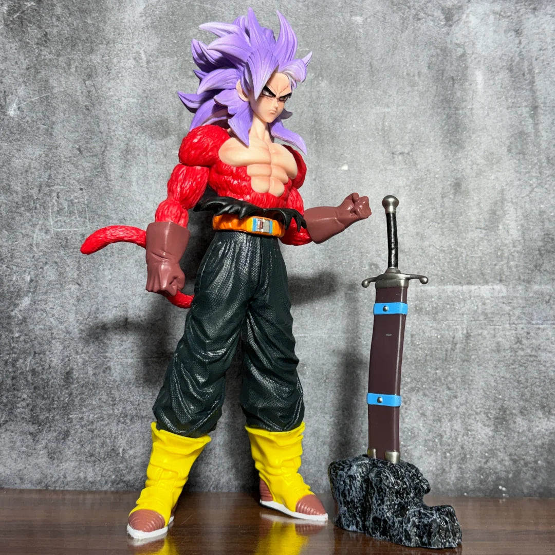 Dragon Ball Heroes Future Trunks Super Saiyan 4 Action Figure – 33cm Premium PVC Collectible Statue | Dragon Ball Heroes Display Figure for Desk, Shelf & Home Decor