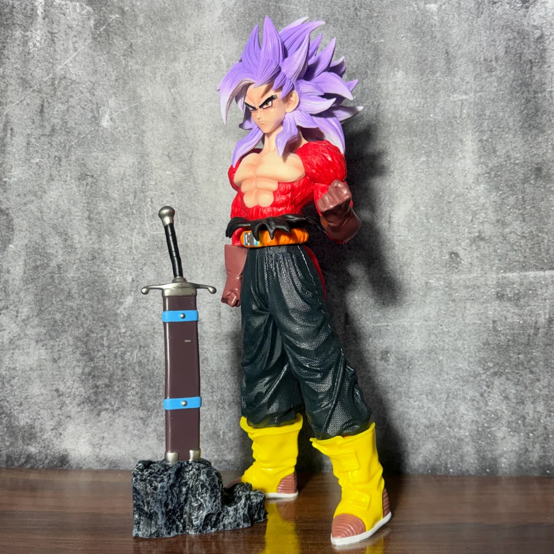 Dragon Ball Heroes Future Trunks Super Saiyan 4 Action Figure – 33cm Premium PVC Collectible Statue | Dragon Ball Heroes Display Figure for Desk, Shelf & Home Decor