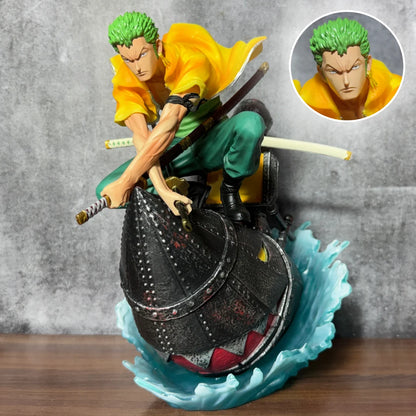 One Piece Roronoa Zoro Wano Arc Riding Rocket Man Diorama Statue – 27cm Premium Limited Edition PVC Action Figure Collectible