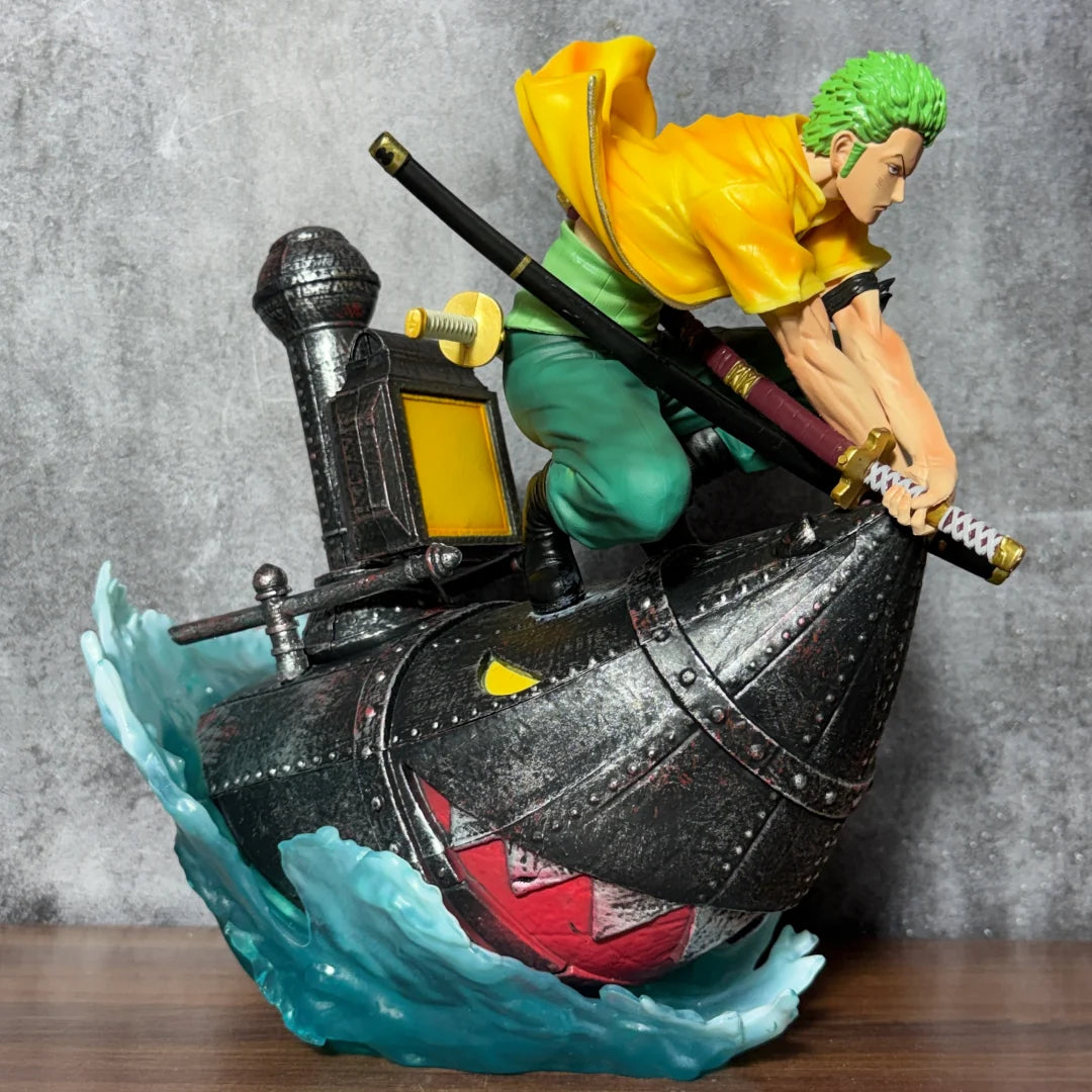 One Piece Roronoa Zoro Wano Arc Riding Rocket Man Diorama Statue – 27cm Premium Limited Edition PVC Action Figure Collectible