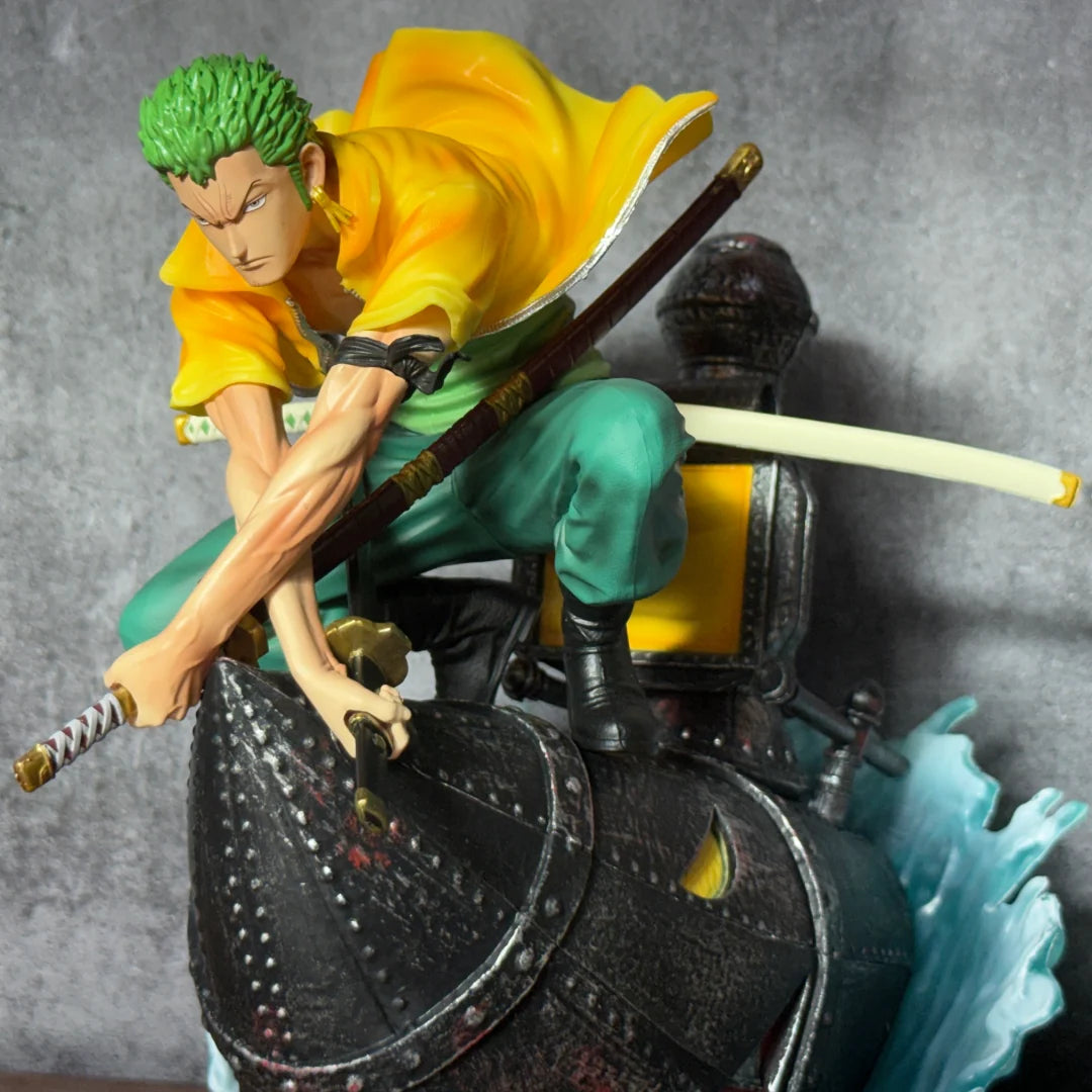 One Piece Roronoa Zoro Wano Arc Riding Rocket Man Diorama Statue – 27cm Premium Limited Edition PVC Action Figure Collectible