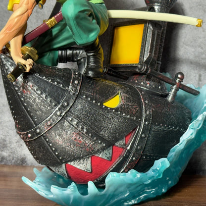 One Piece Roronoa Zoro Wano Arc Riding Rocket Man Diorama Statue – 27cm Premium Limited Edition PVC Action Figure Collectible