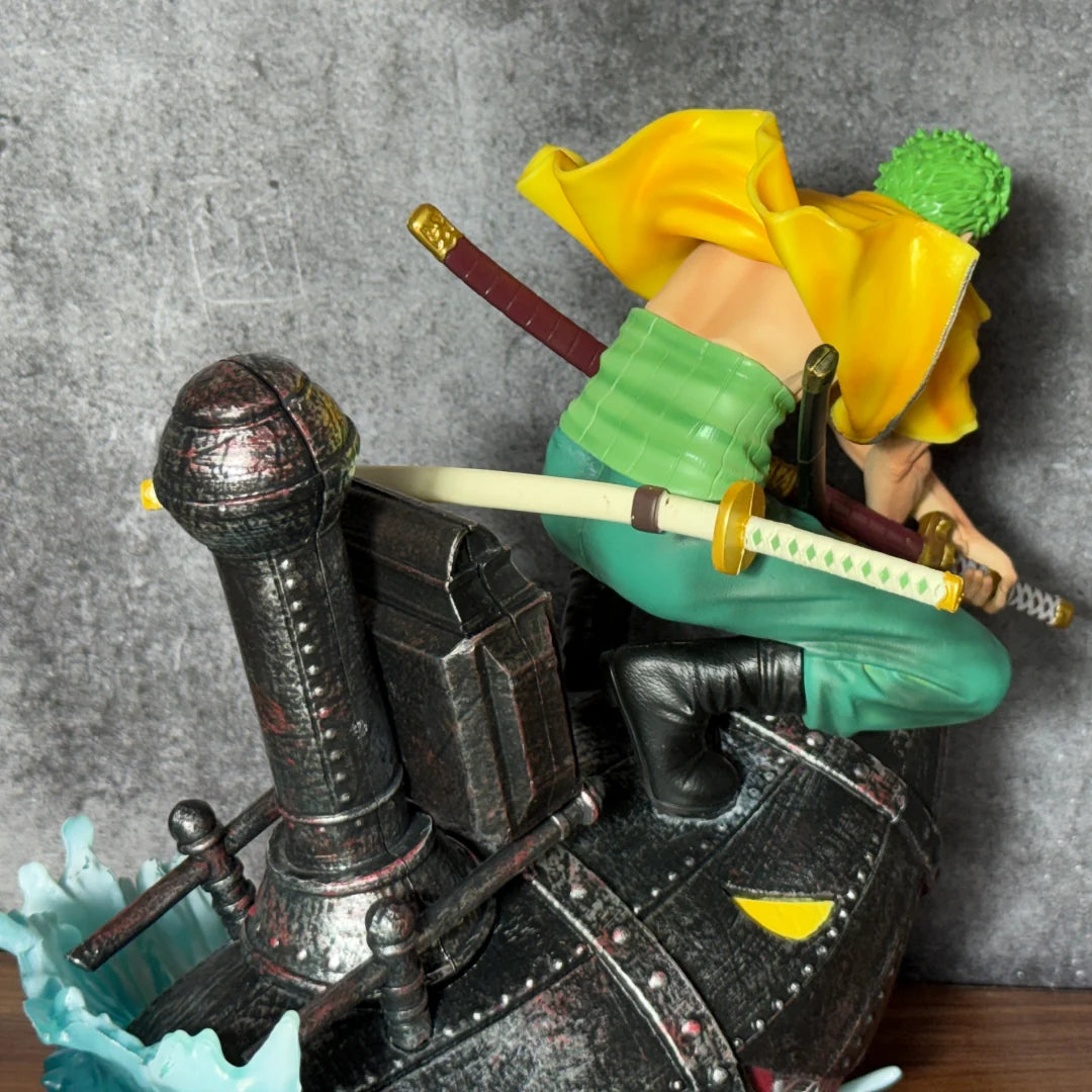 One Piece Roronoa Zoro Wano Arc Riding Rocket Man Diorama Statue – 27cm Premium Limited Edition PVC Action Figure Collectible