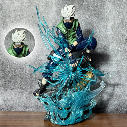 Naruto Shippuden Kakashi Hatake Chidori Lightning Blade Action Figure – 24cm Premium PVC Collectible Statue | Anime Display Figure for Desk, Shelf & Home Decor