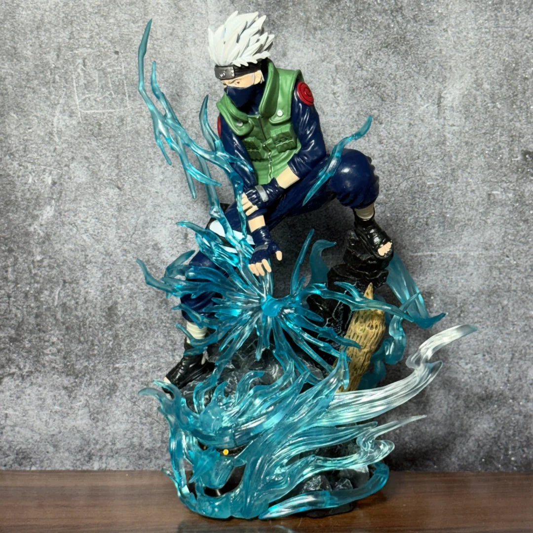 Naruto Shippuden Kakashi Hatake Chidori Lightning Blade Action Figure – 24cm Premium PVC Collectible Statue | Anime Display Figure for Desk, Shelf & Home Decor
