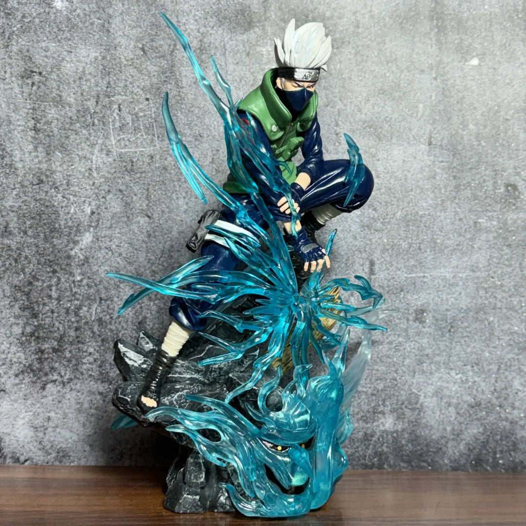 Naruto Shippuden Kakashi Hatake Chidori Lightning Blade Action Figure – 24cm Premium PVC Collectible Statue | Anime Display Figure for Desk, Shelf & Home Decor