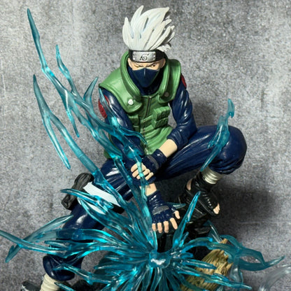 Naruto Shippuden Kakashi Hatake Chidori Lightning Blade Action Figure – 24cm Premium PVC Collectible Statue | Anime Display Figure for Desk, Shelf & Home Decor