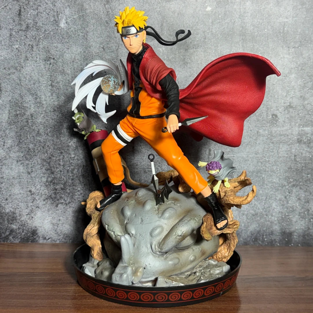 Naruto Shippuden Sage Mode Naruto with LED Gamabunta Summoning Diorama Statue – 30cm Premium PVC Action Figure Collectible