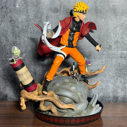 Naruto Shippuden Sage Mode Naruto with LED Gamabunta Summoning Diorama Statue – 30cm Premium PVC Action Figure Collectible