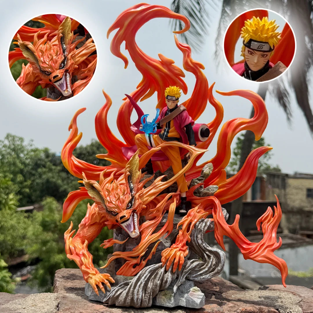 Naruto Uzumaki Sage Mode & Kurama Nine-Tails Link Massive Rasengan Battle Diorama Statue – 45cm Premium PVC Limited Edition Anime Collectible