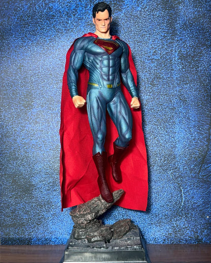 DC Superman Henry Cavill LED Light-Up Action Figure – 50cm Premium Limited Edition PVC Collectible Statue with Red LED Eyes & Display Base