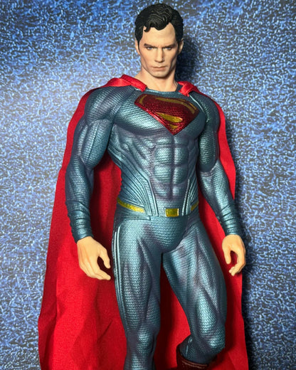 DC Superman Henry Cavill LED Light-Up Action Figure – 50cm Premium Limited Edition PVC Collectible Statue with Red LED Eyes & Display Base