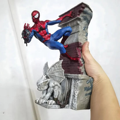 Spider-Man Wall Climbing Premium Action Figure – 30cm Collector's Display Statue
