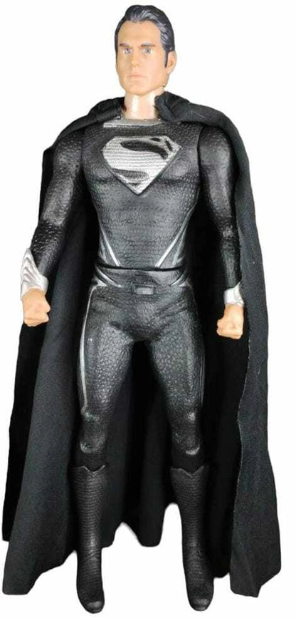 Black Superman: Man of Steel Figure – Premium DC Superhero Collectible Statue